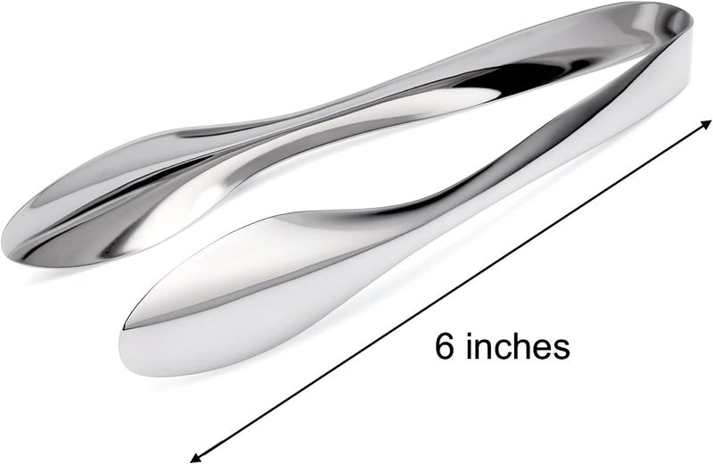Natier Premium Stainless Steel Serving Tongs (6'' Small) - Image 3